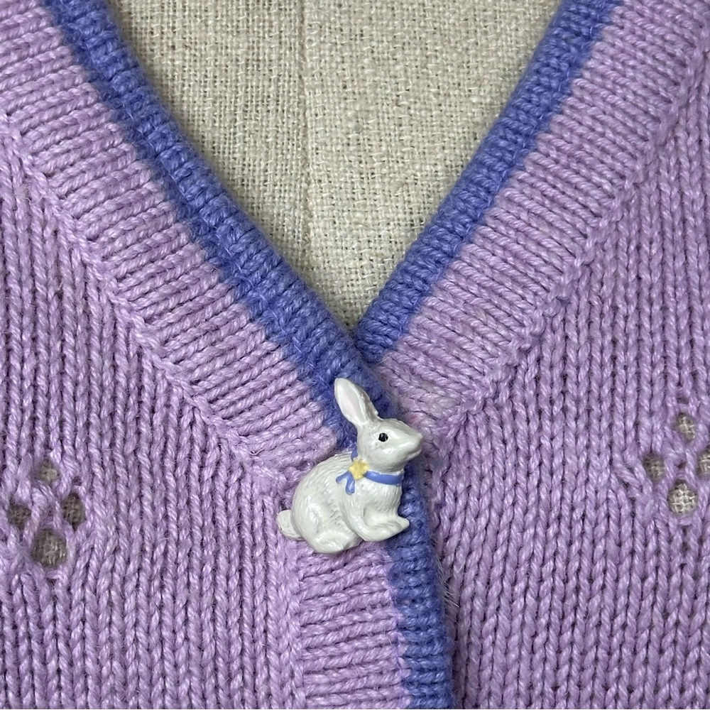 Storybook Knits Eggstravaganza Cardigan with Embroidered Details - Picture 6 of 14